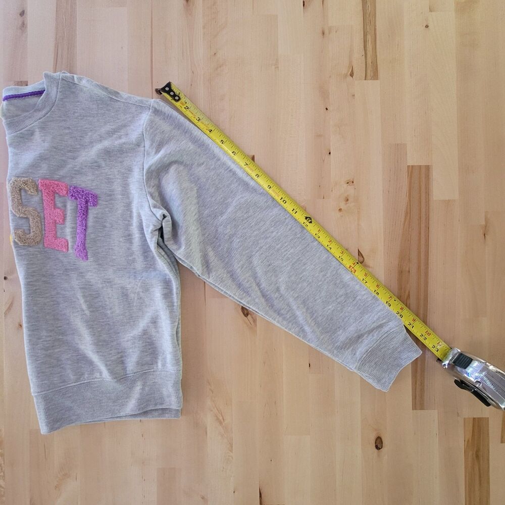 Womans 'SUNSET' Sweatshirt Gray SZ S Embellished Pullover - Picture 7 of 10